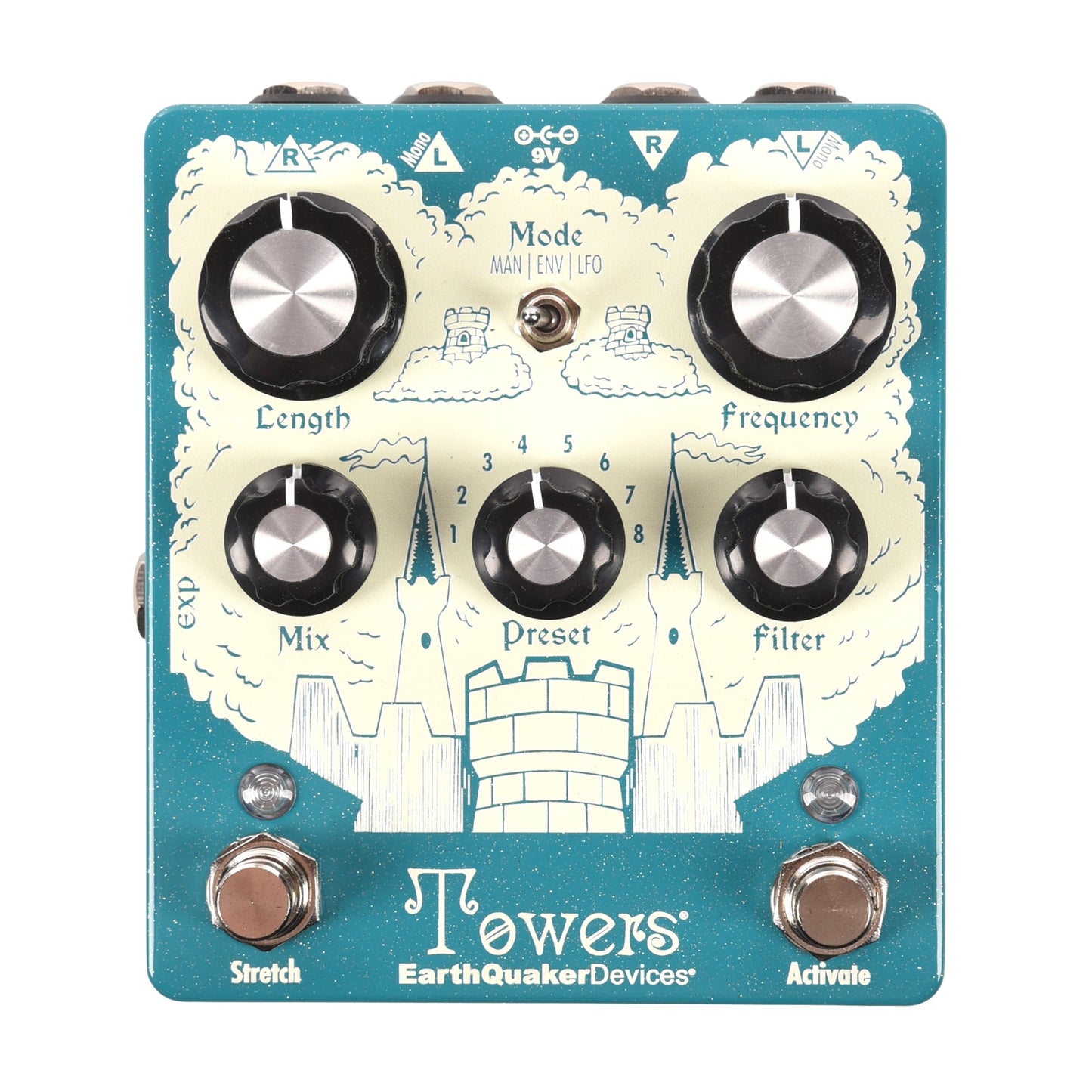 EarthQuaker Devices Towers Soundscape Generator Stereo Reverb Pedal