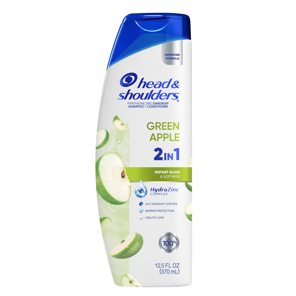 Head & Shoulders Green Apple 2 IN 1 Anti-Dandruff Shampoo & Conditioner, with Zinc Pyrithione