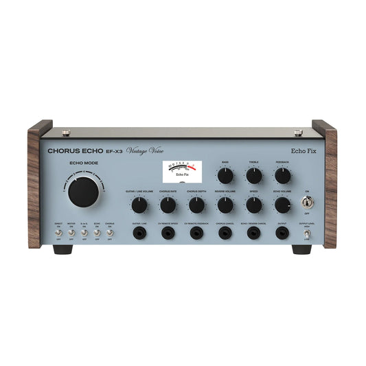 Echo Fix EF-X3 Wooden Chorus Echo w/BBD Analog Chorus & Spring Reverb Silver Limited Edition Vintage Voice
