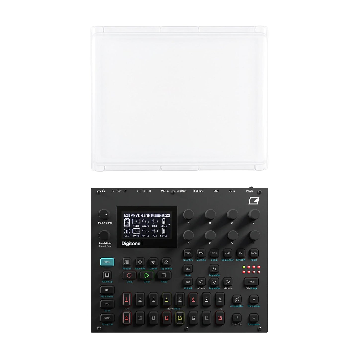 Elektron Digitone II 16-Track Polyphonic Digital Synthesizer and PL-2s Protective Lid Bundle