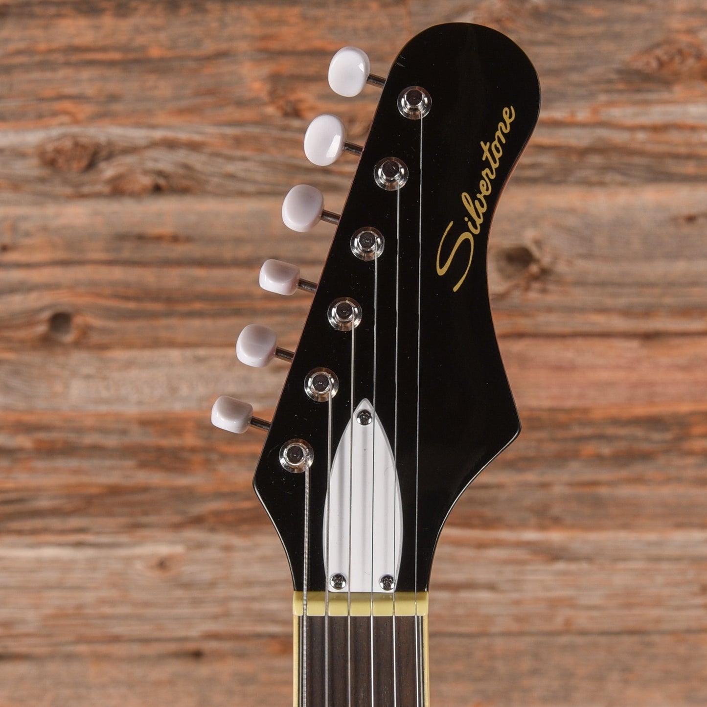 Silvertone 1478 Silhouette Red Silver Flake Burst
