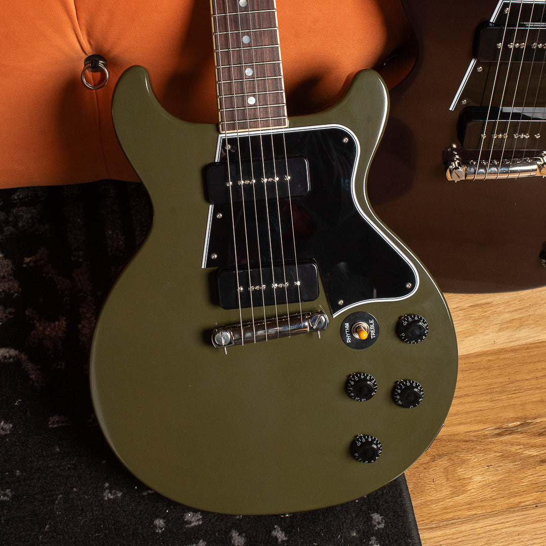 Epiphone Inspired by Gibson Custom 1960 Les Paul Special Double Cut Reissue Olive Drab w/Gibson Custom Underwound P-90 Soapbars