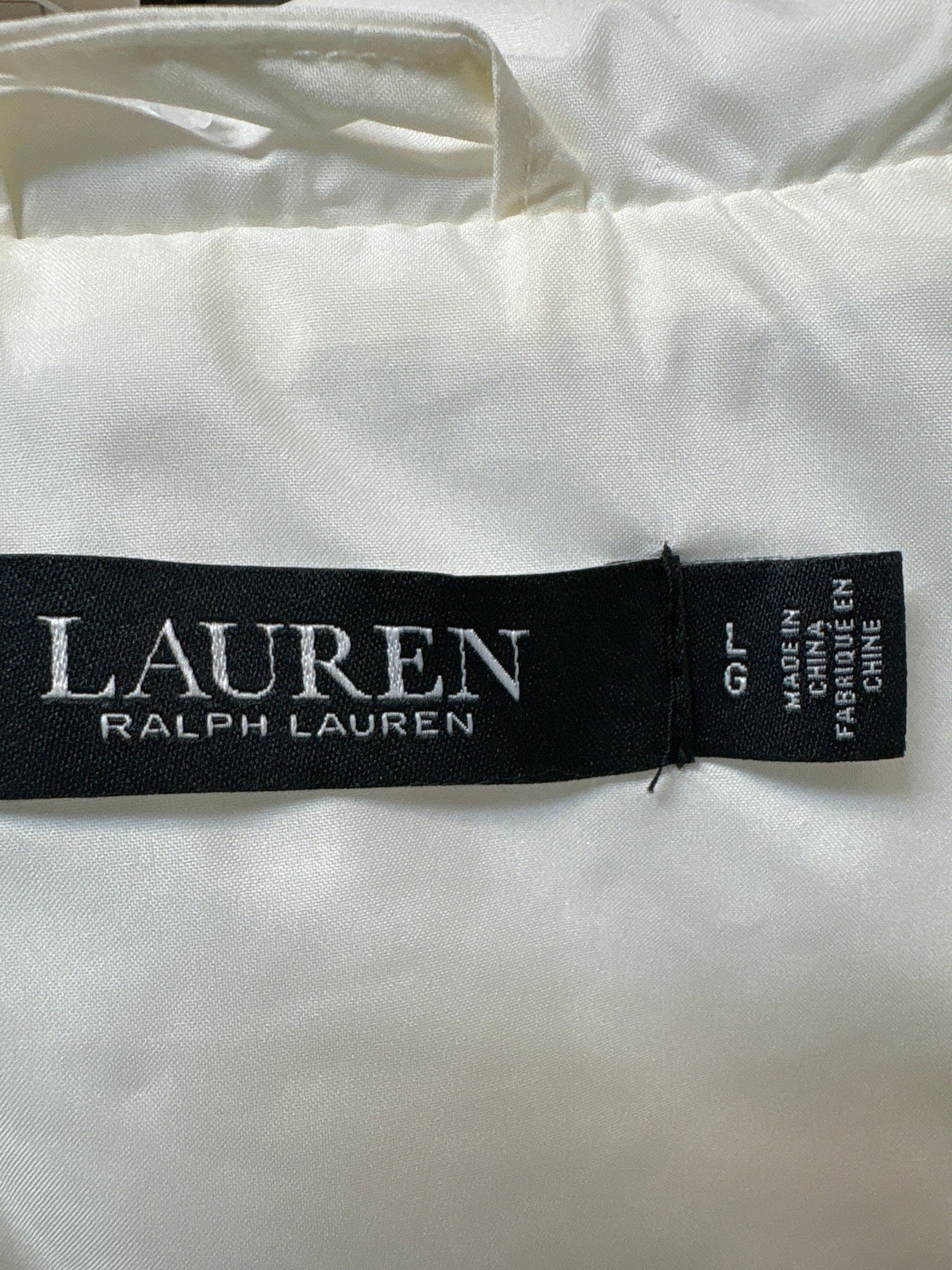 New Retail $150 Lauren Ralph Lauren White Puffer Vest, L