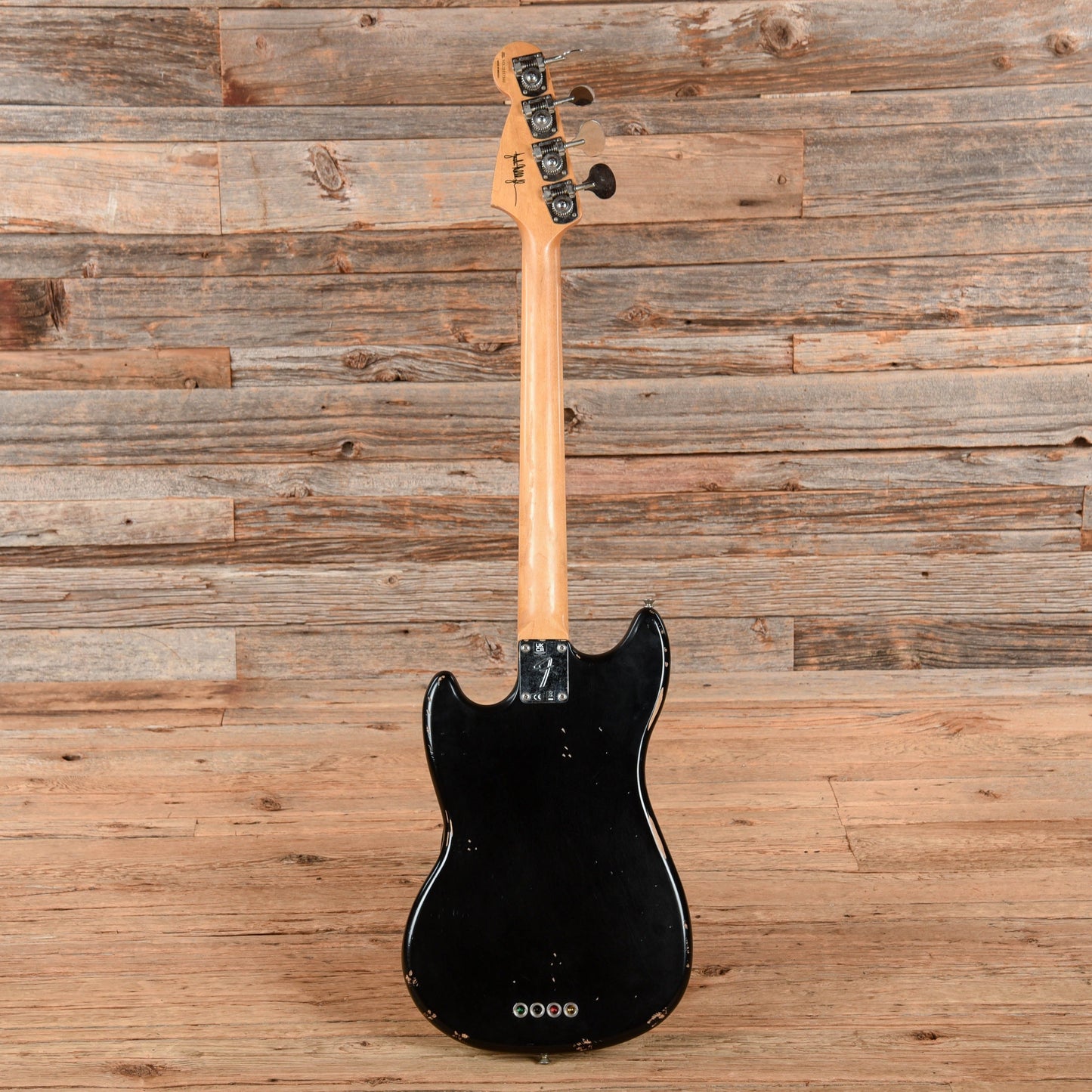Fender Justin Meldal Johnson Road Worn Signature Mustang Bass Black 2023