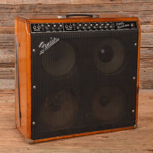 Fender Black Panel Super Reverb 2-Channel 40-Watt 4x10" Guitar Combo Stripped 1965