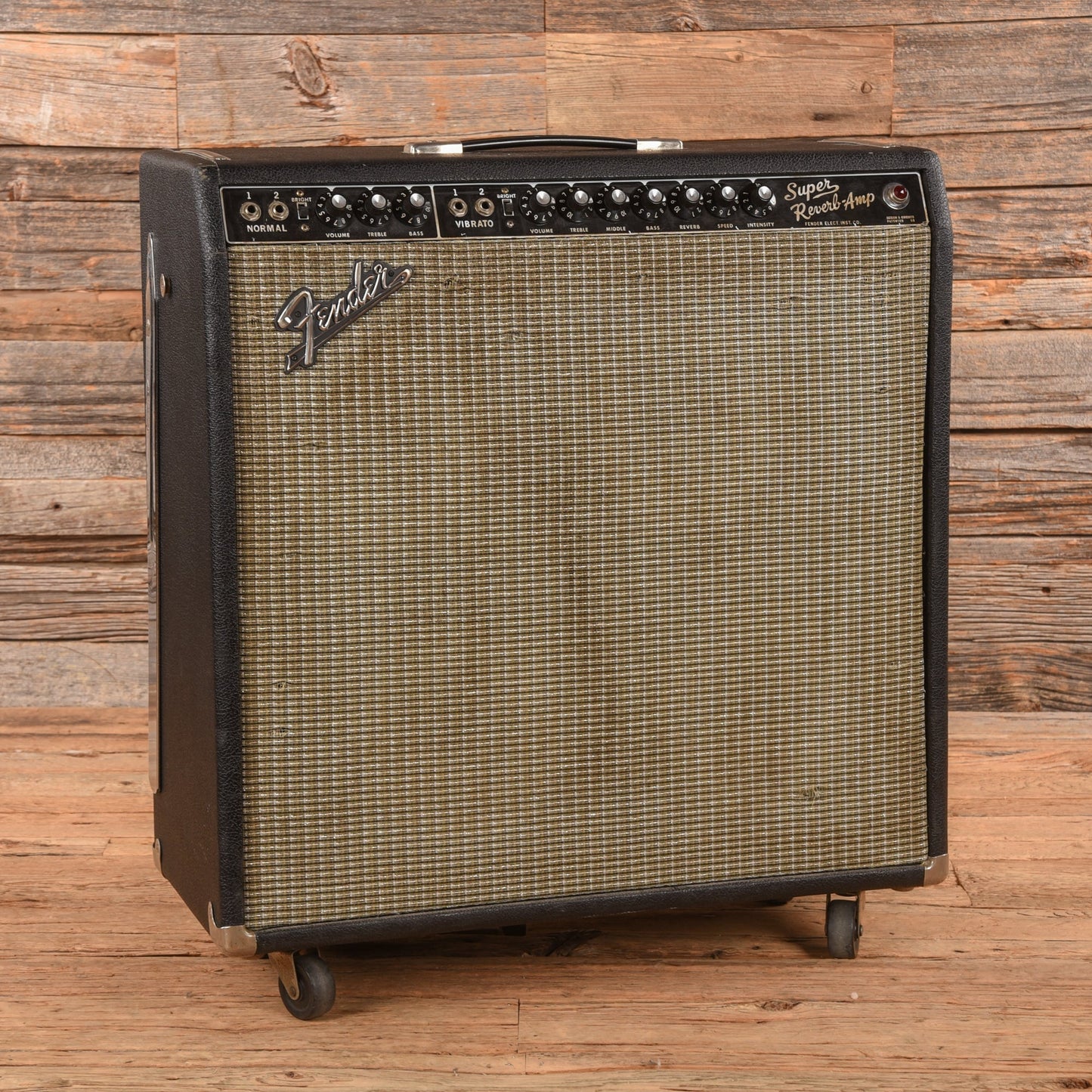 Fender Super Reverb 2-Channel 45-Watt 4x10" Guitar Combo Amp w/Black Panels 1974