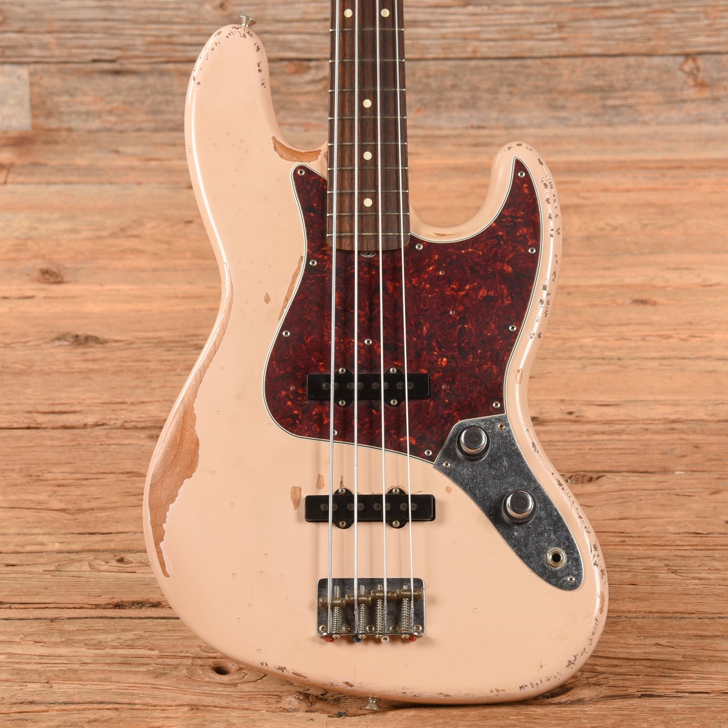 Fender Flea Artist Series Road Worn Signature Jazz Bass Shell Pink 2016