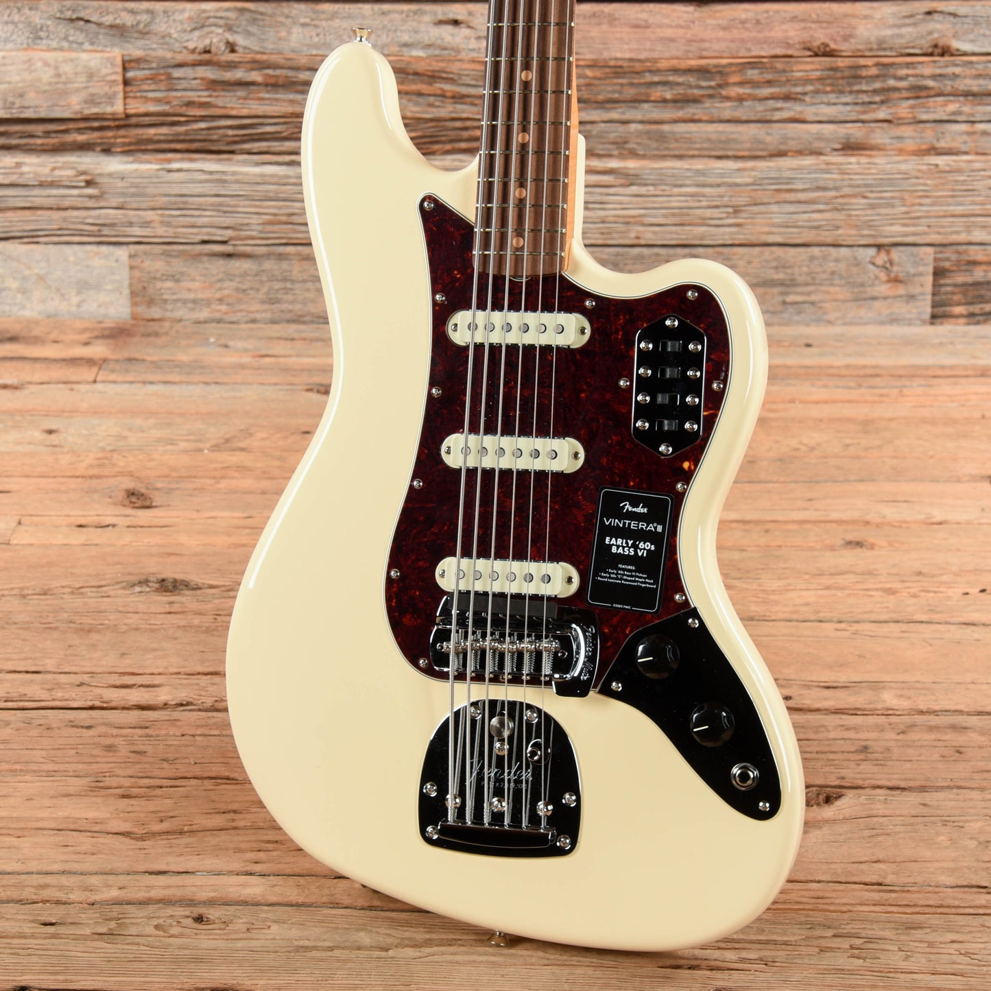 Fender Vintera III Early '60s Bass VI Olympic White