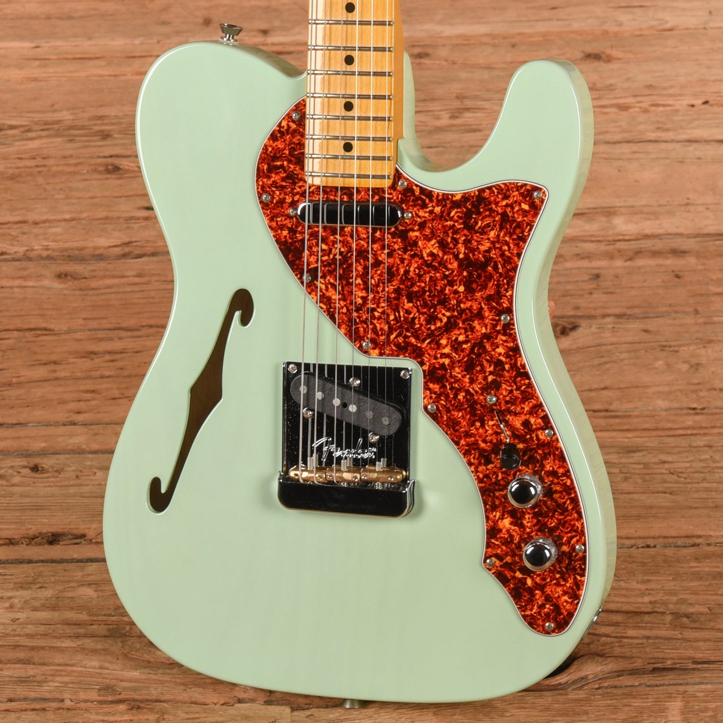 Fender American Professional II Telecaster Thinline Transparent Surf Green 2024