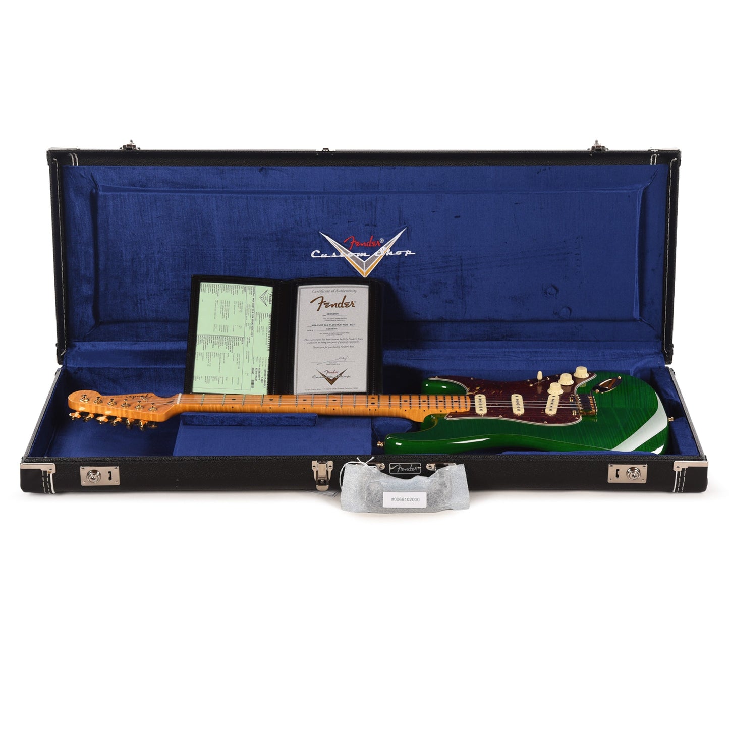 Fender Custom Shop Limited Edition Custom Deluxe AAA Flame Stratocaster NOS Emerald Green Transparent w/Gold Hardware
