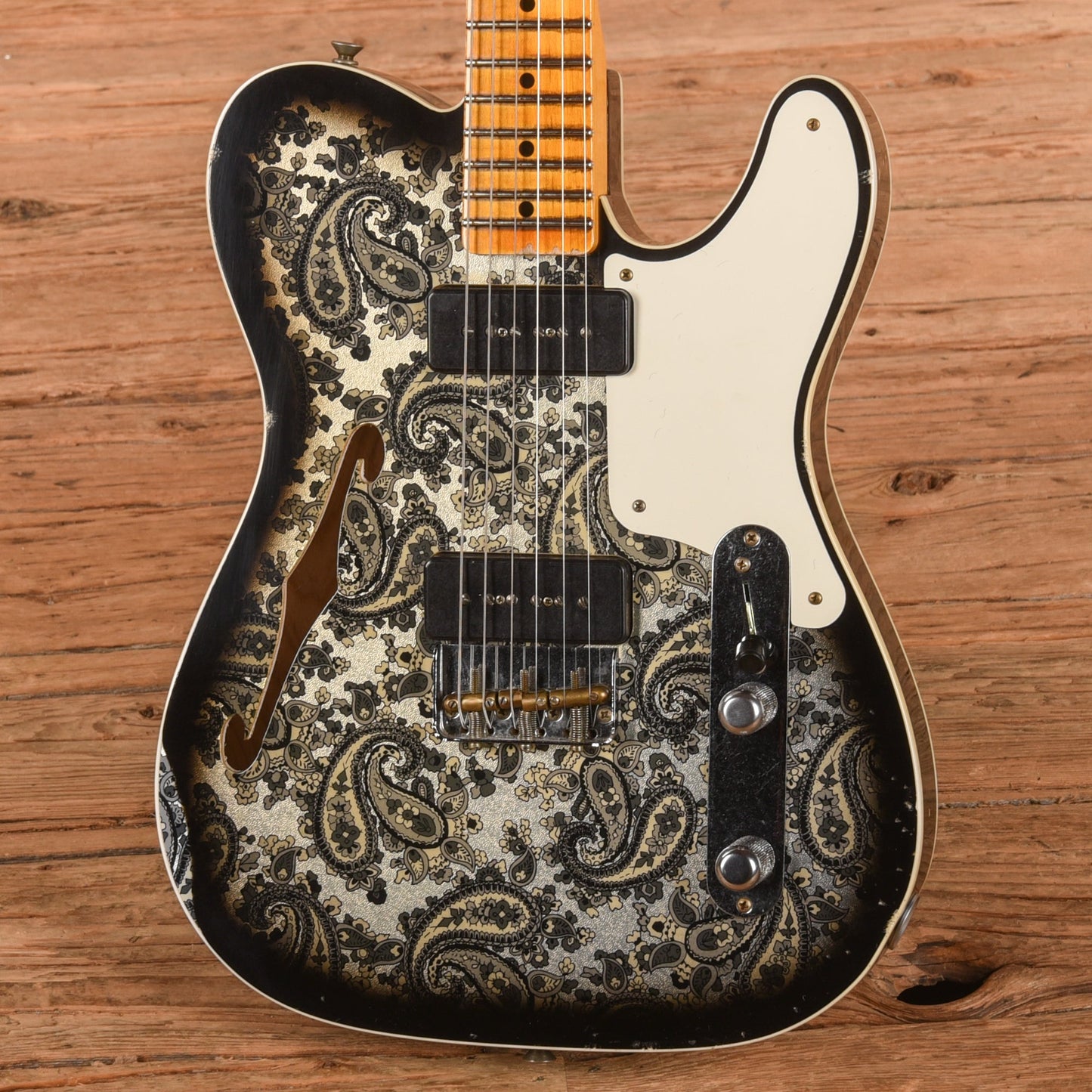 Fender Custom Shop Limited Edition Dual P-90 Telecaster Relic Black Paisley 2023