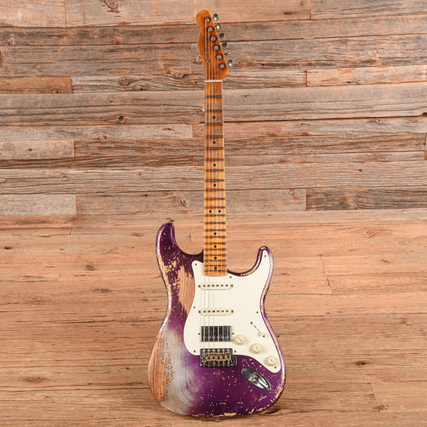 Fender Custom Shop Limited-Edition Nashville Ash-V 1957 Stratocaster HSS Super Heavy Relic Metallic Purple 2023