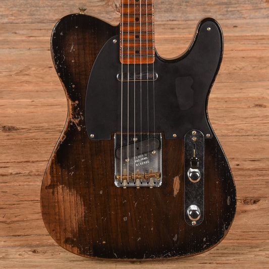 Fender Custom Shop Limited Roasted Reverse '50s Telecaster Heavy Relic Ebony Transparent 2025