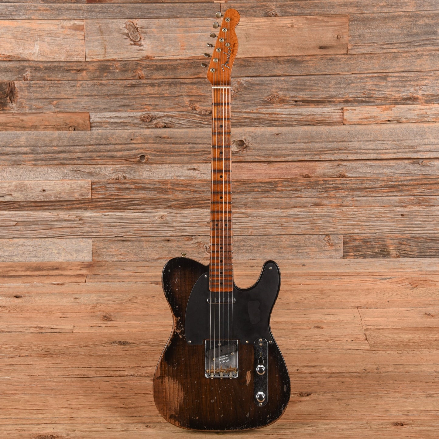 Fender Custom Shop Limited Roasted Reverse '50s Telecaster Heavy Relic Ebony Transparent 2025