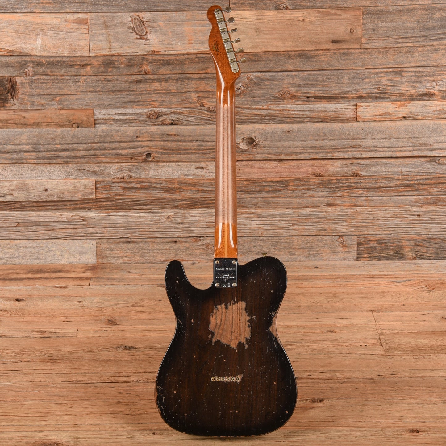 Fender Custom Shop Limited Roasted Reverse '50s Telecaster Heavy Relic Ebony Transparent 2025