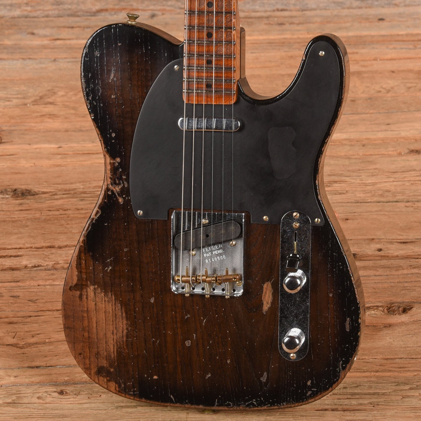 Fender Custom Shop Limited Roasted Reverse '50s Telecaster Heavy Relic Ebony Transparent 2025
