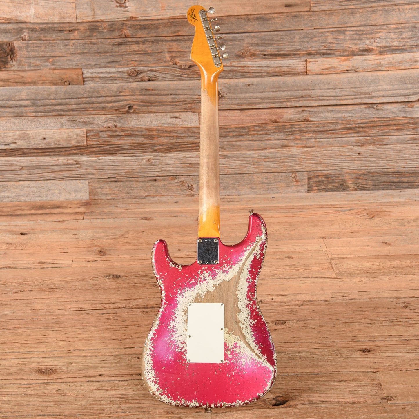Fender Custom Shop Pink Lightning FR HSH Lipstick Pink Metallic Over Olympic White