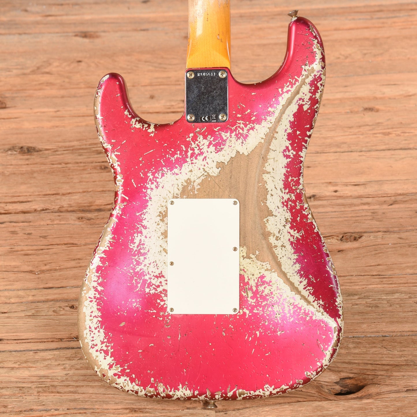 Fender Custom Shop Pink Lightning FR HSH Lipstick Pink Metallic Over Olympic White