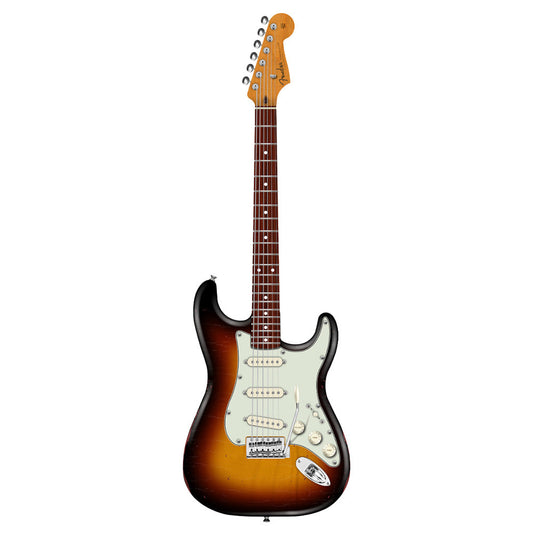 Fender DE Vintera Road Worn '60s Stratocaster RW 3-Color Sunburst w/Custom Shop Texas Special Pickups