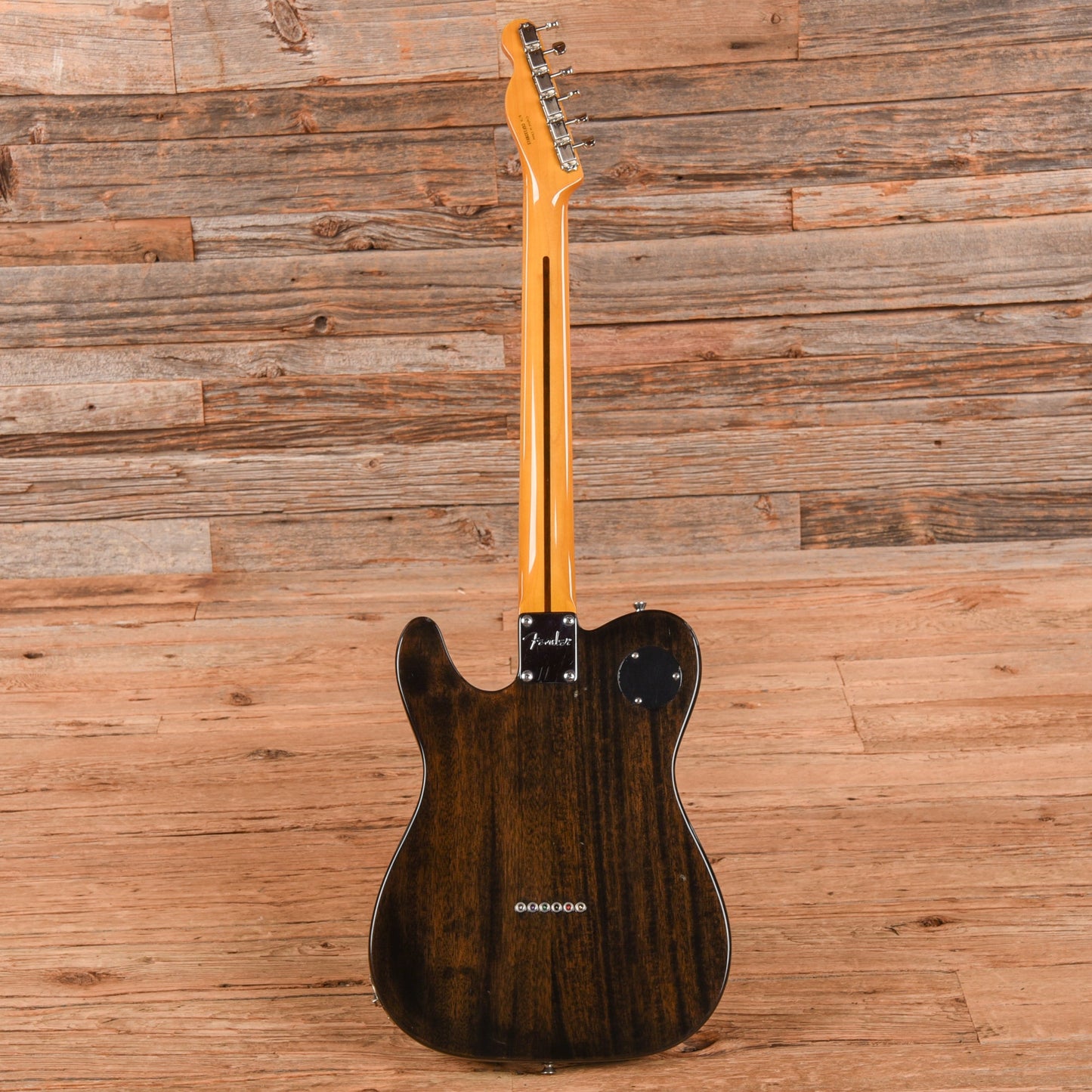 Fender Modern Player Telecaster Deluxe Thinline Transparent Black 2014