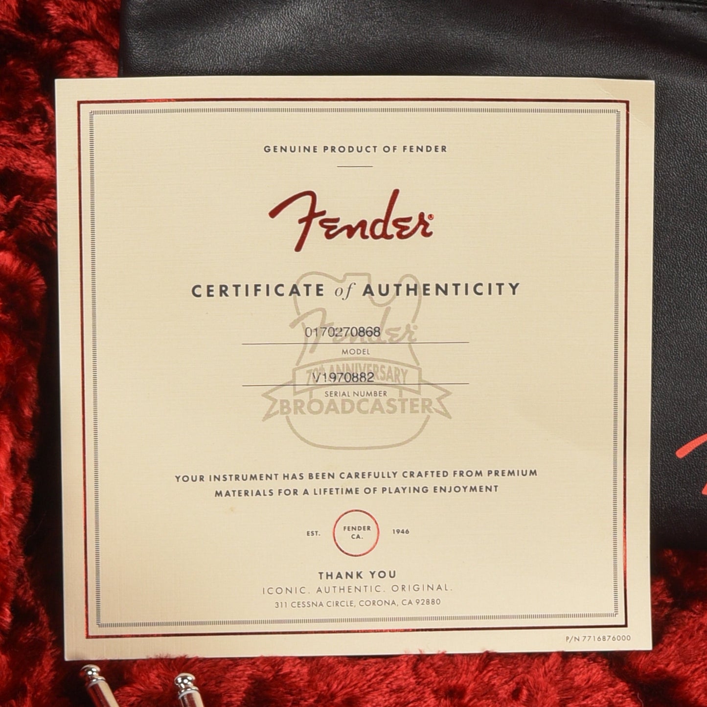 Fender 70th Anniversary Broadcaster Blonde - Dave Amato of REO Speedwagon