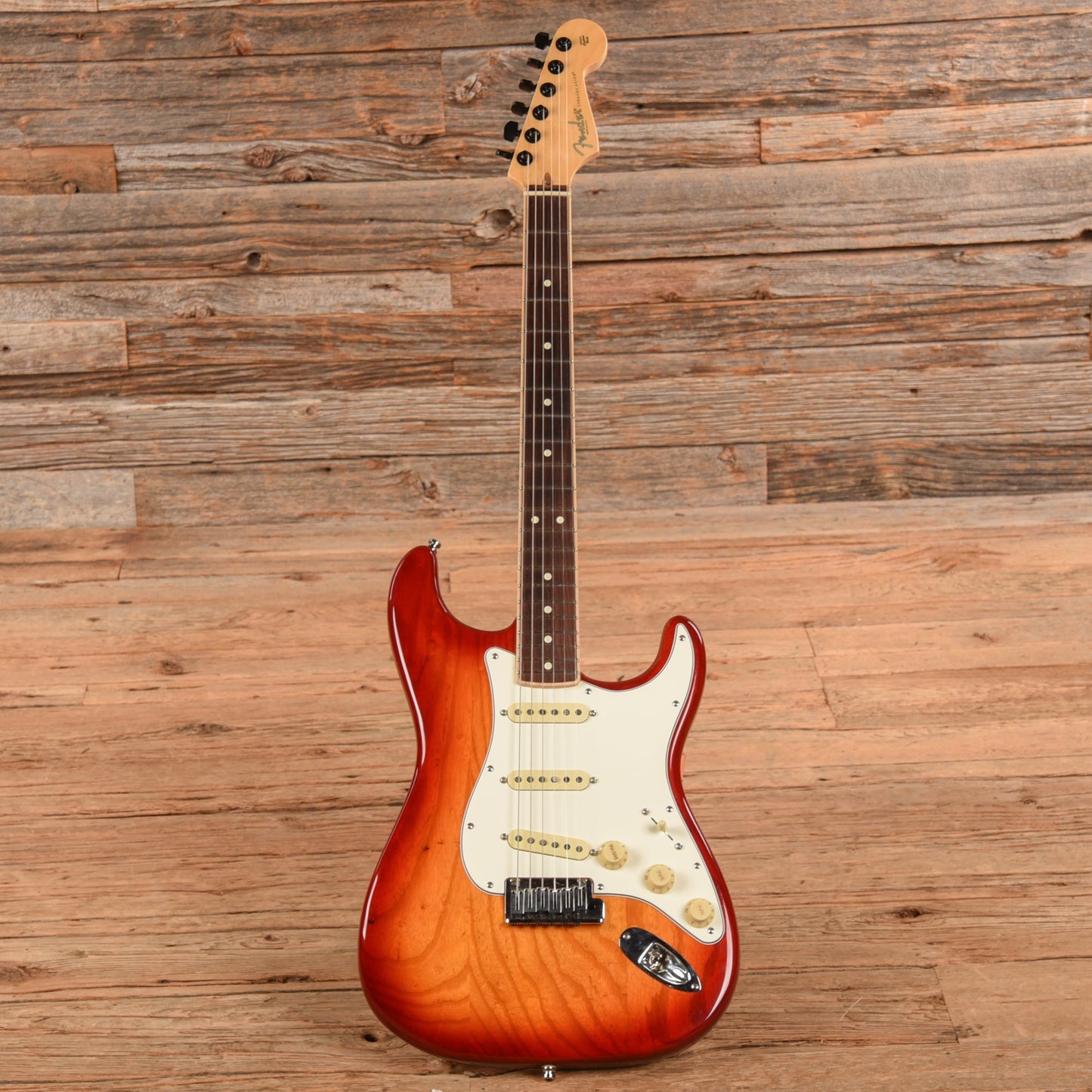 Fender American Channel Bound Stratocaster Neck with American Deluxe Body Aged Cherry Sunburst