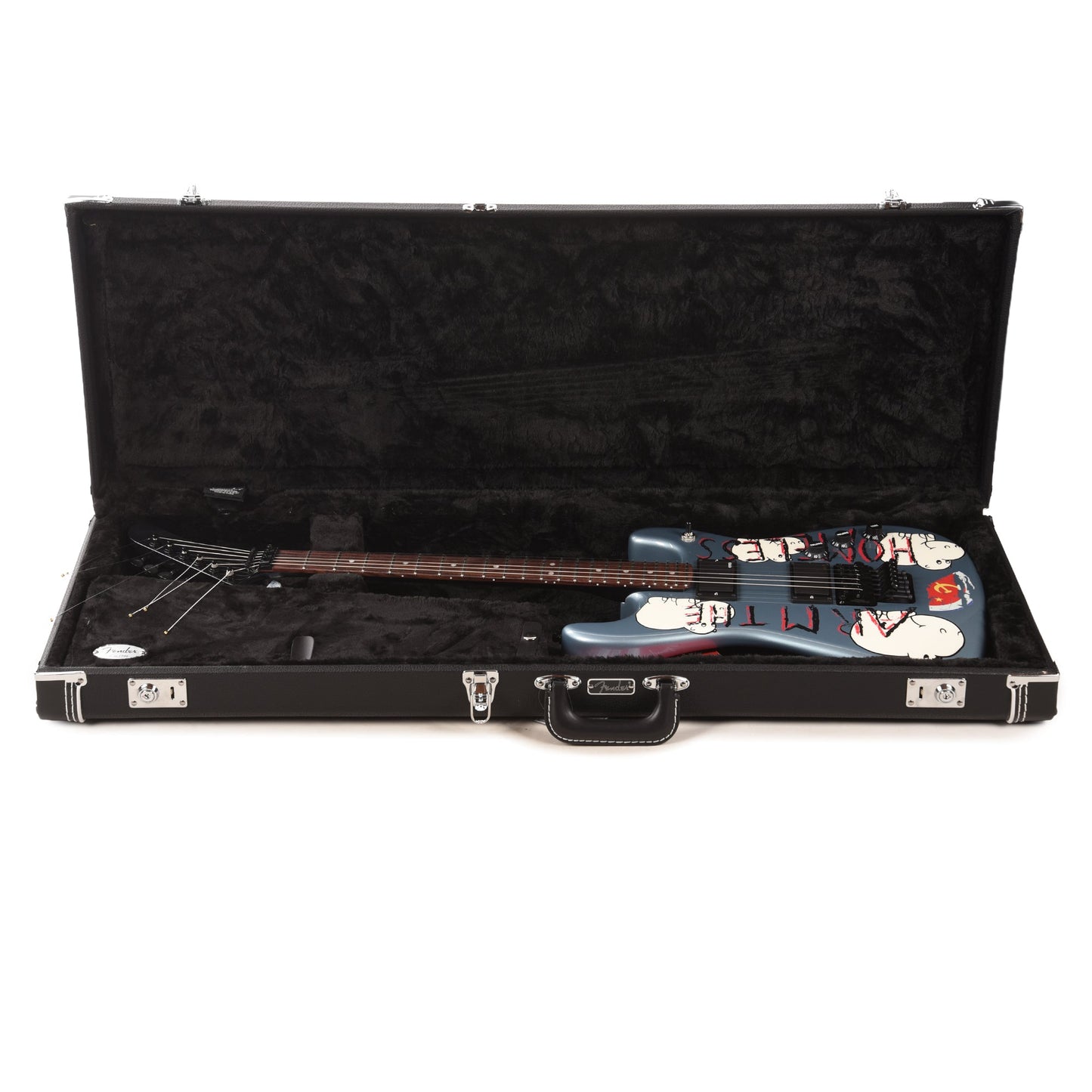 Fender Artist Tom Morello "Arm The Homeless" Blue Ice Metallic w/"Arm The Homeless" Artwork