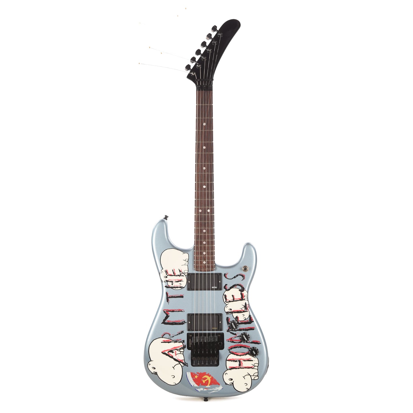 Fender Artist Tom Morello "Arm The Homeless" Blue Ice Metallic w/"Arm The Homeless" Artwork