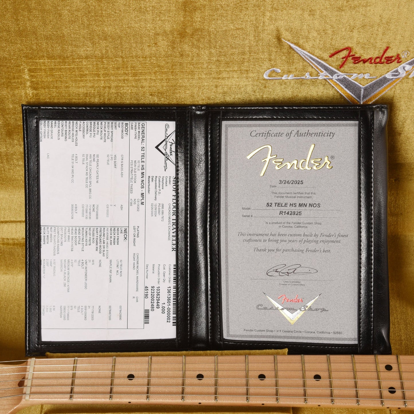 Fender Custom Shop 1952 Telecaster HS "Chicago Special" NOS Medium Palomino Metallic