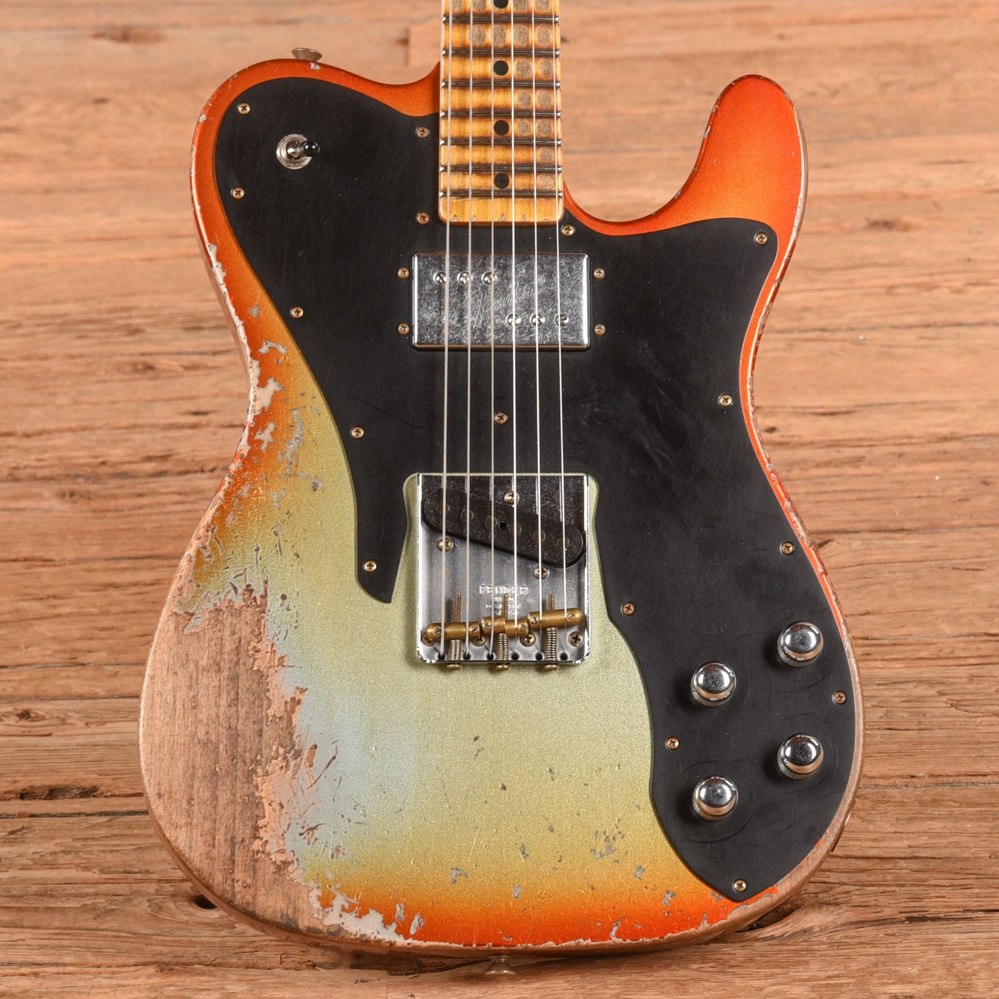 Fender Custom Shop LTD Telecaster Custom Super Heavy Relic Aged Firemist Silver with Aged Candy Tangerine Burst 2025