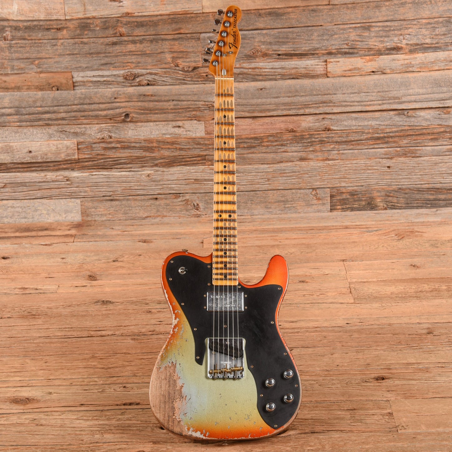 Fender Custom Shop LTD Telecaster Custom Super Heavy Relic Aged Firemist Silver with Aged Candy Tangerine Burst 2025