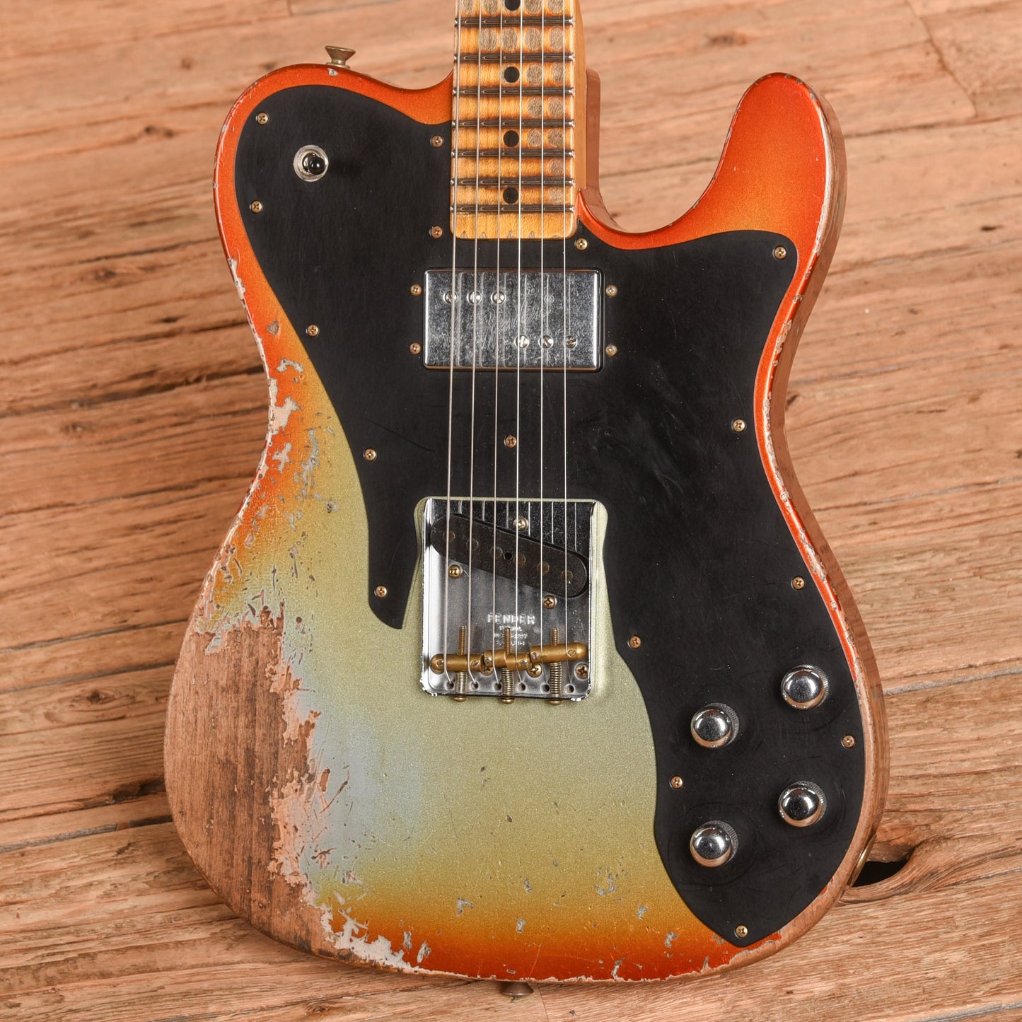 Fender Custom Shop LTD Telecaster Custom Super Heavy Relic Aged Firemist Silver with Aged Candy Tangerine Burst 2025