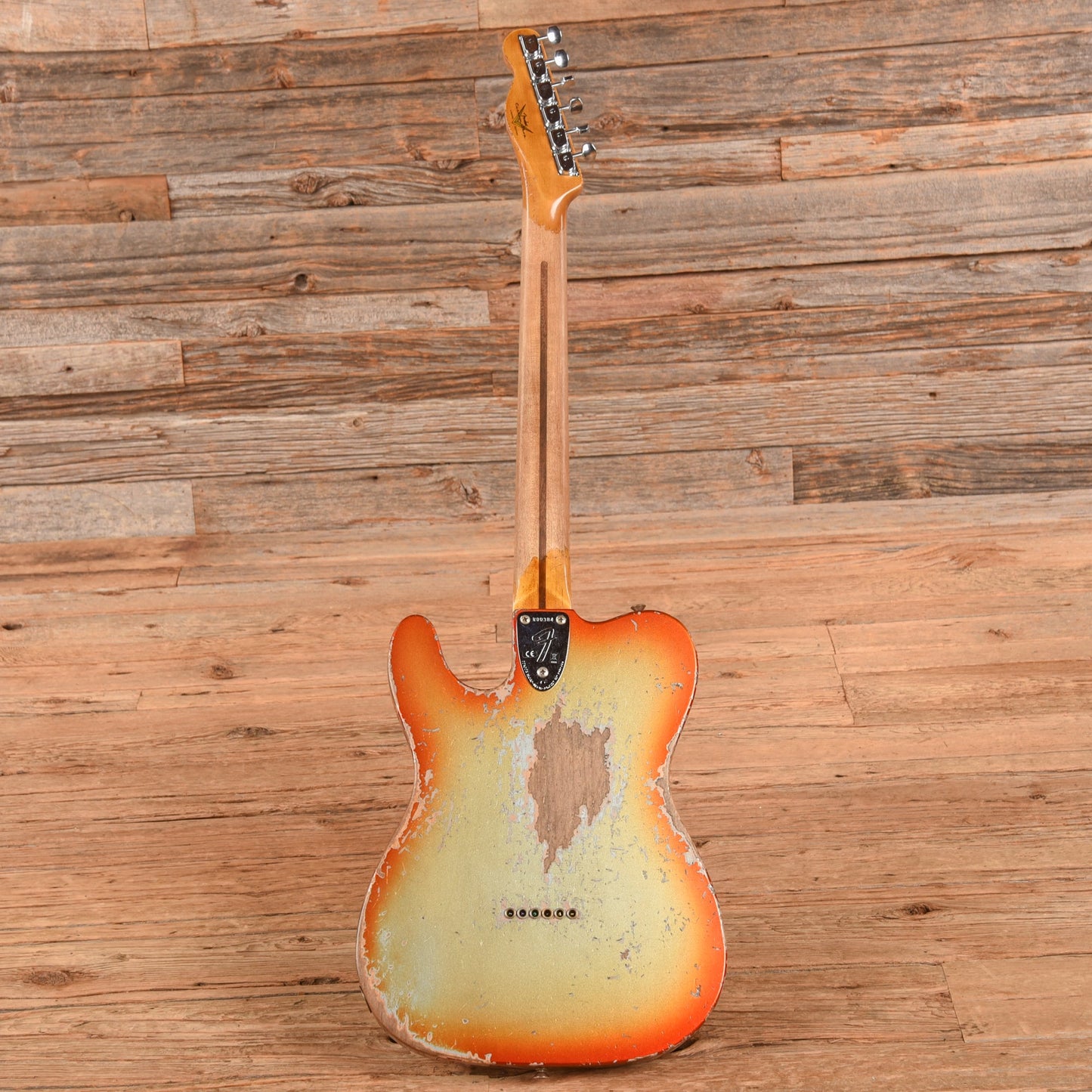 Fender Custom Shop LTD Telecaster Custom Super Heavy Relic Aged Firemist Silver with Aged Candy Tangerine Burst 2025