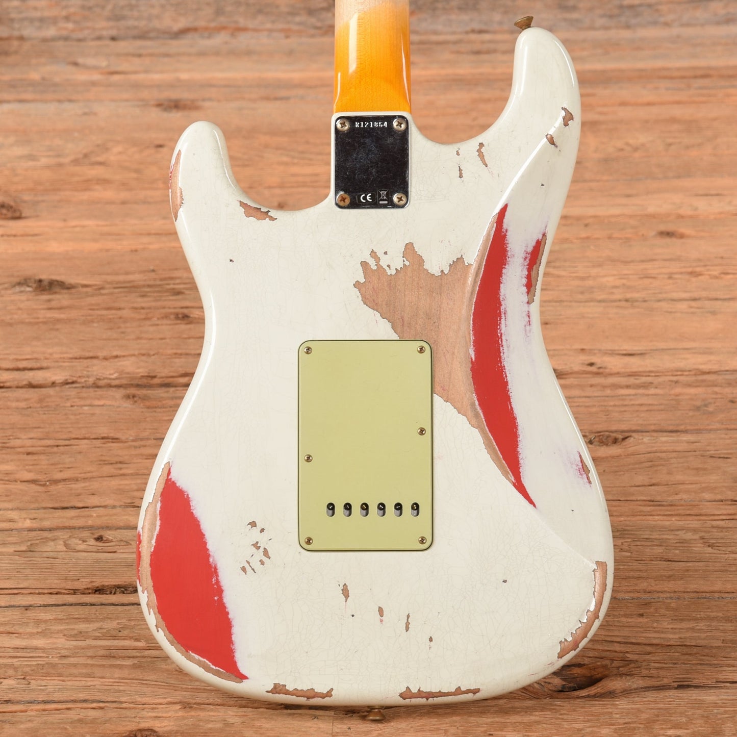 Fender Custom Shop White Lightning 2.0 Stratocaster Heavy Relic Aged Olympic White Over Fiesta Red 2022