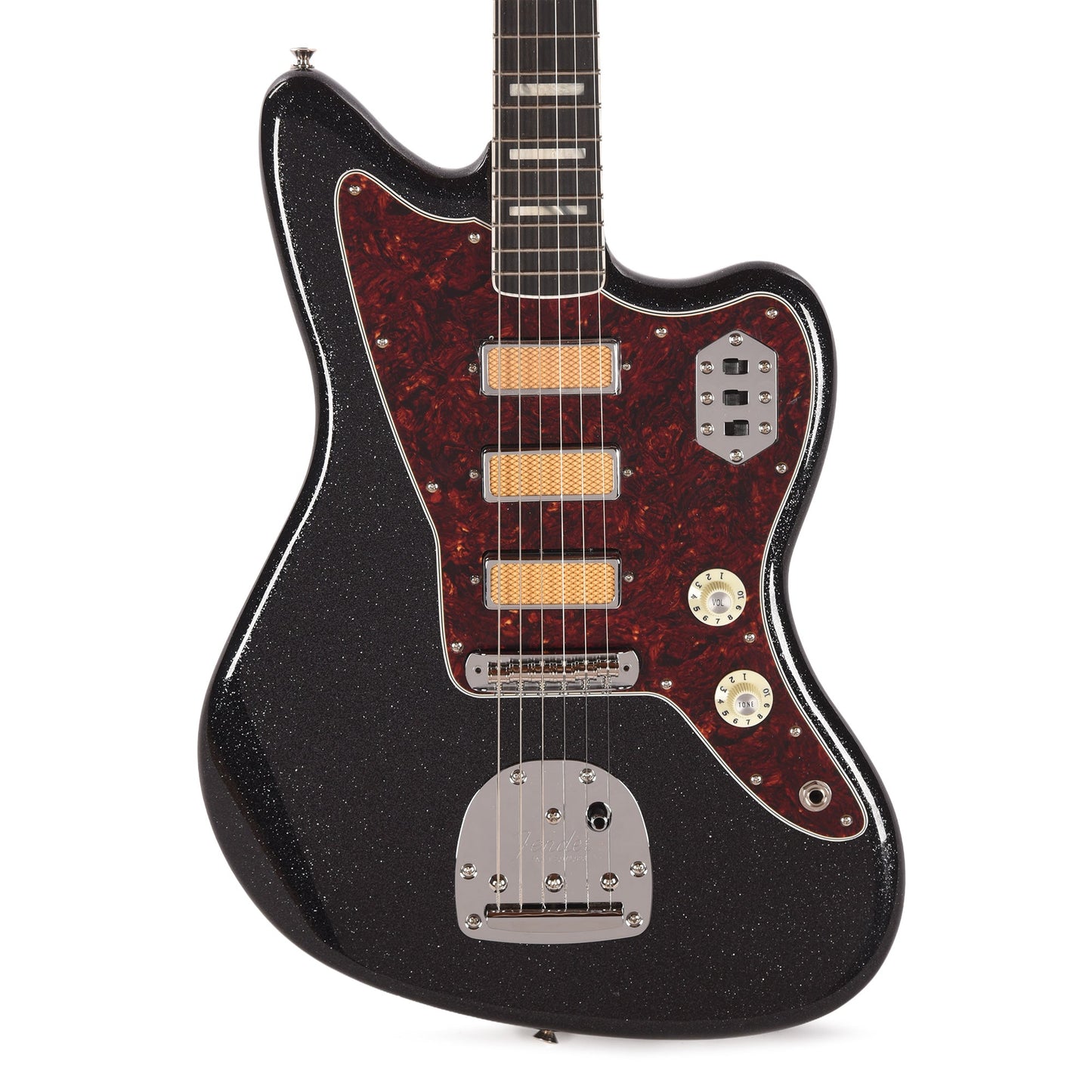 Fender Limited Edition Gold Foil Jazzmaster Black Sparkle w/Gold Foil Pickups