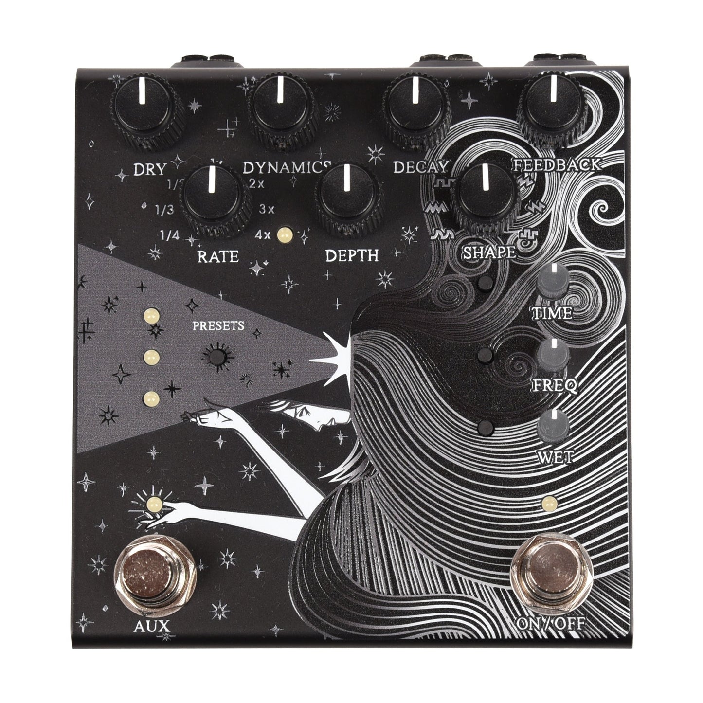 Old Blood Noise Sunlight Stereo Reverb Pedal Black