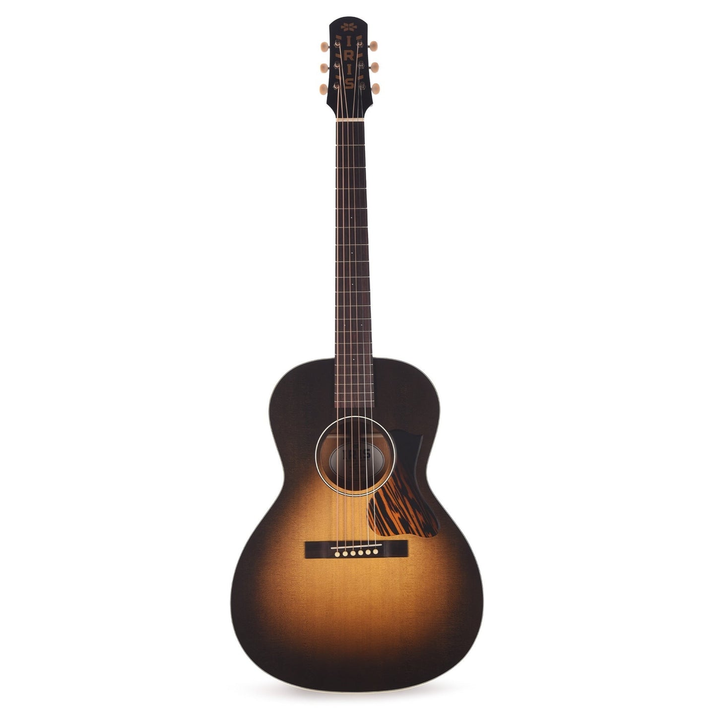 Iris MS-00 Sitka/Mahogany Cremona Burst w/Firestripe Pickguard