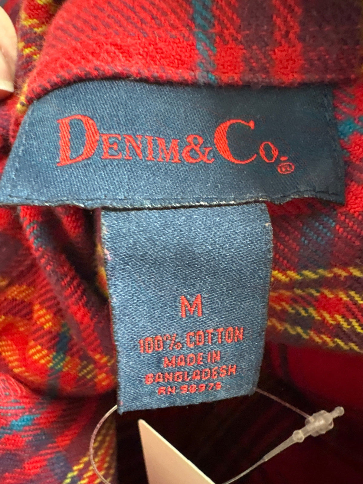 Denim & Co Red 100% Cotton Jacket, M