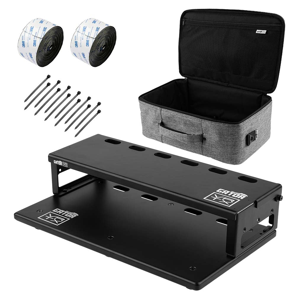 Gator Vertex GV-TL1710R1-GB Travel Lite 17" x 10" Pedalboard and Riser w/ Padded Gig Bag