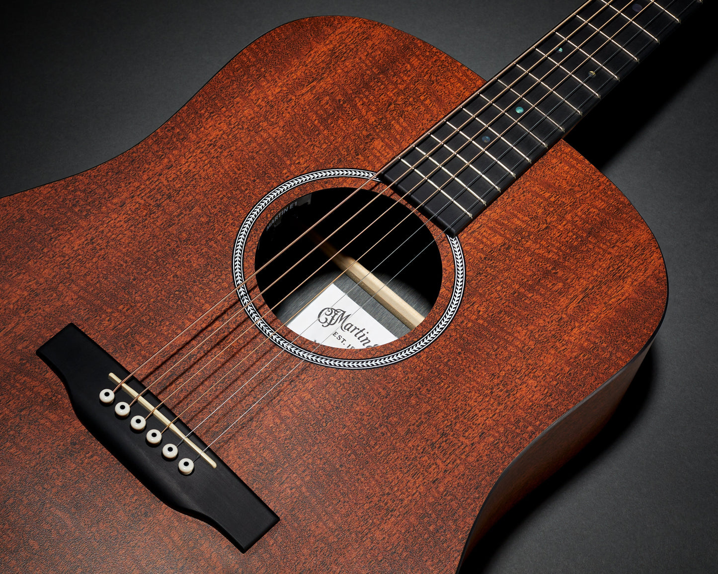 Martin D-X1E Figured Mahogany Pattern HPL Natural