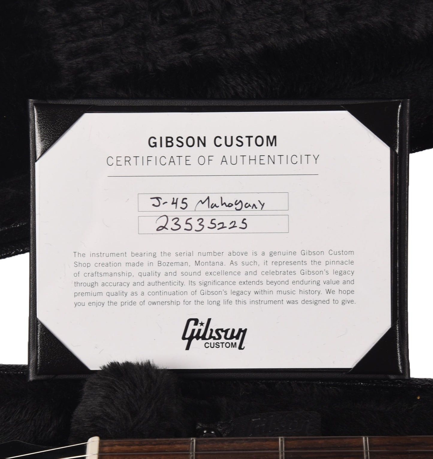 Gibson Custom Shop Limited Run J-45 All Mahogany TV Yellow Gloss