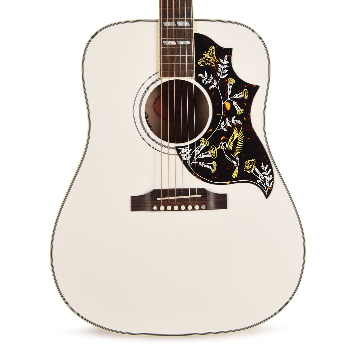 Gibson Custom Shop Limited Run Hummingbird Sitka/Maple Alpine White Gloss