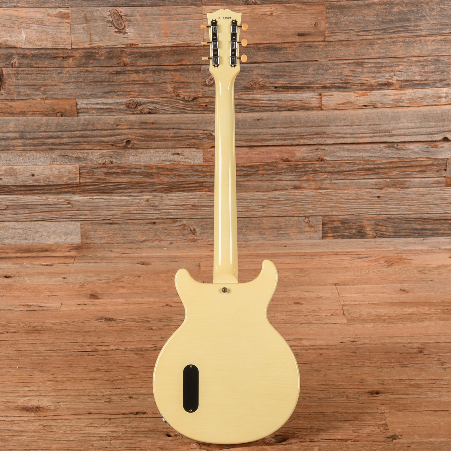 Gibson Custom Shop 1958 Les Paul Junior Double Cut Antique Antique White Murphy Lab Ultra Light Aged