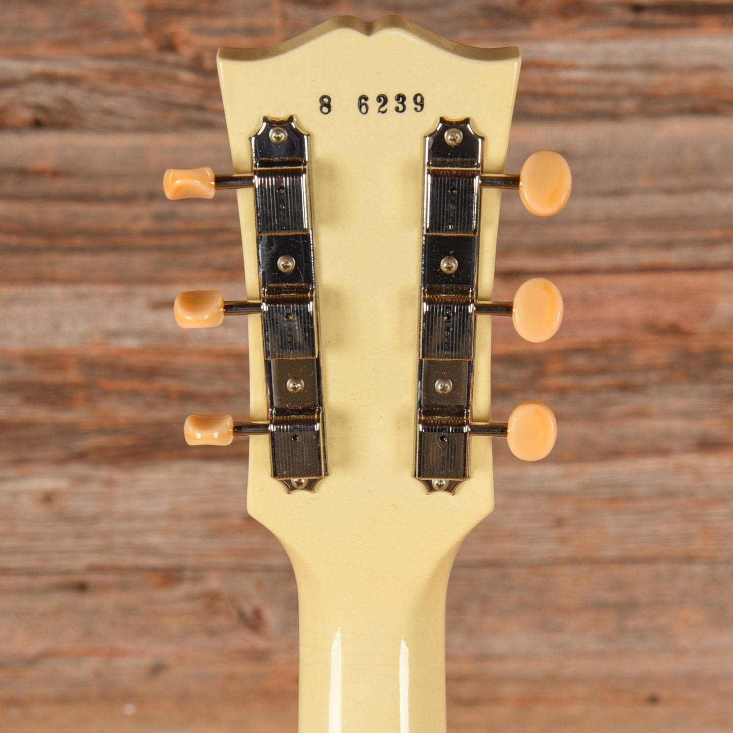 Gibson Custom Shop 1958 Les Paul Junior Double Cut Antique Antique White Murphy Lab Ultra Light Aged
