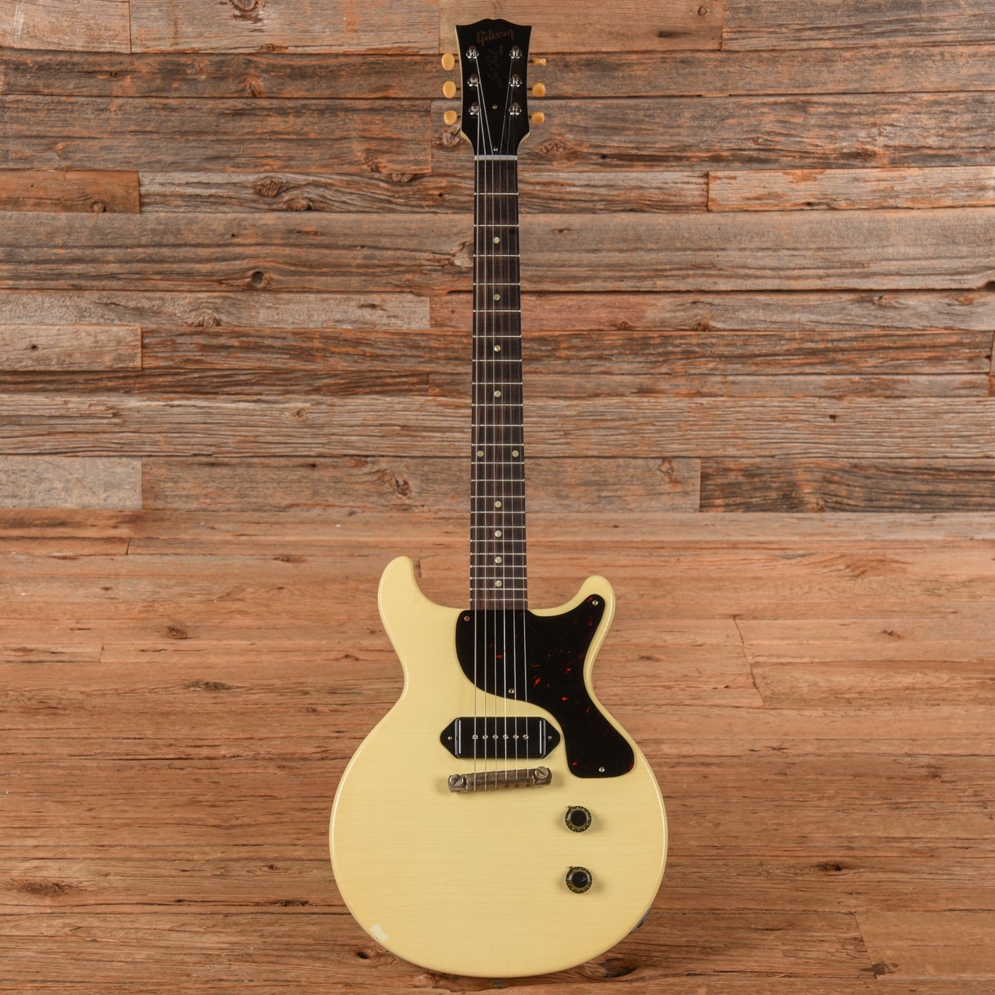 Gibson Custom Shop 1958 Les Paul Junior Double Cut Antique Antique White Murphy Lab Ultra Light Aged