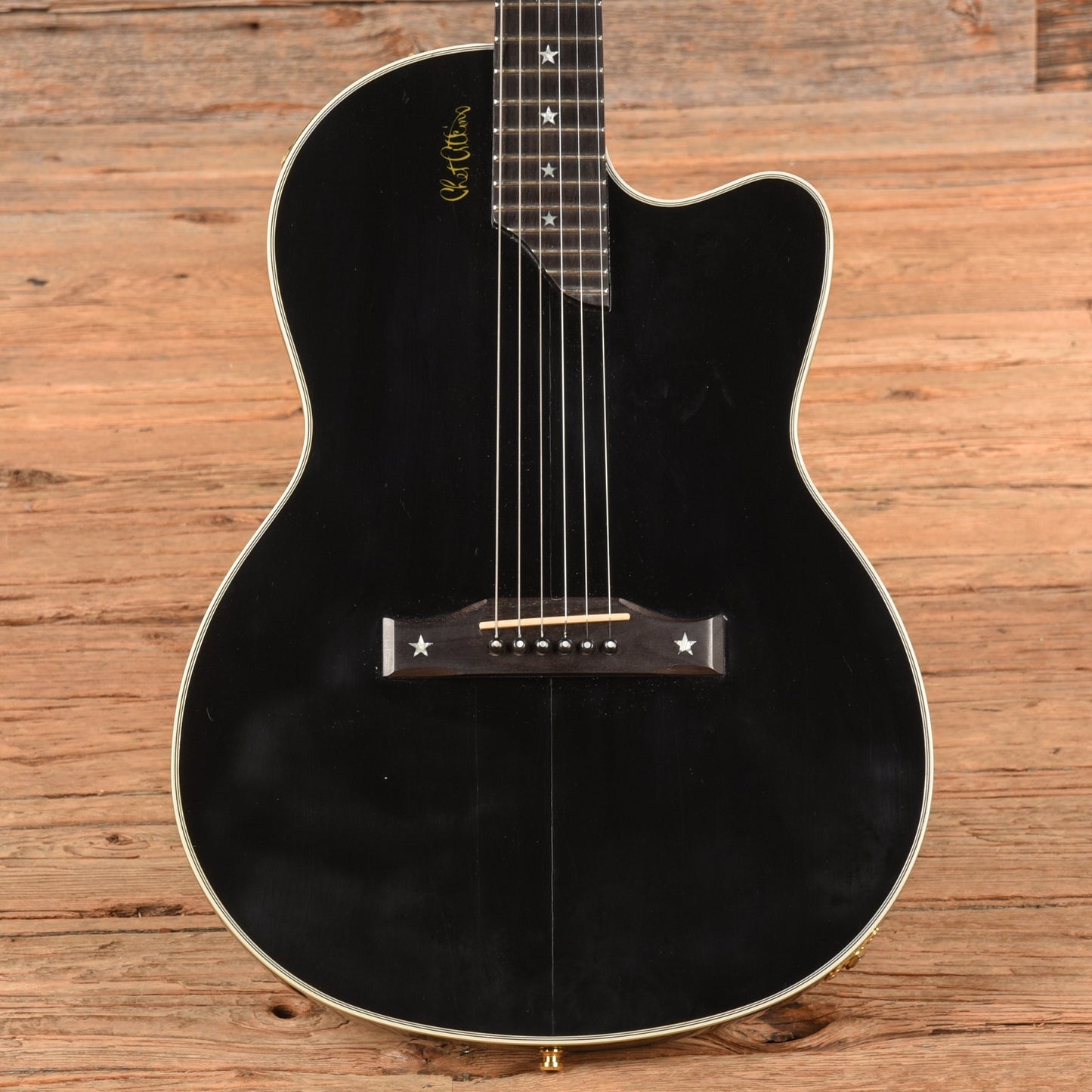 Gibson Chet Atkins SST 6 String Black 1998 - Dave Amato of REO Speedwagon