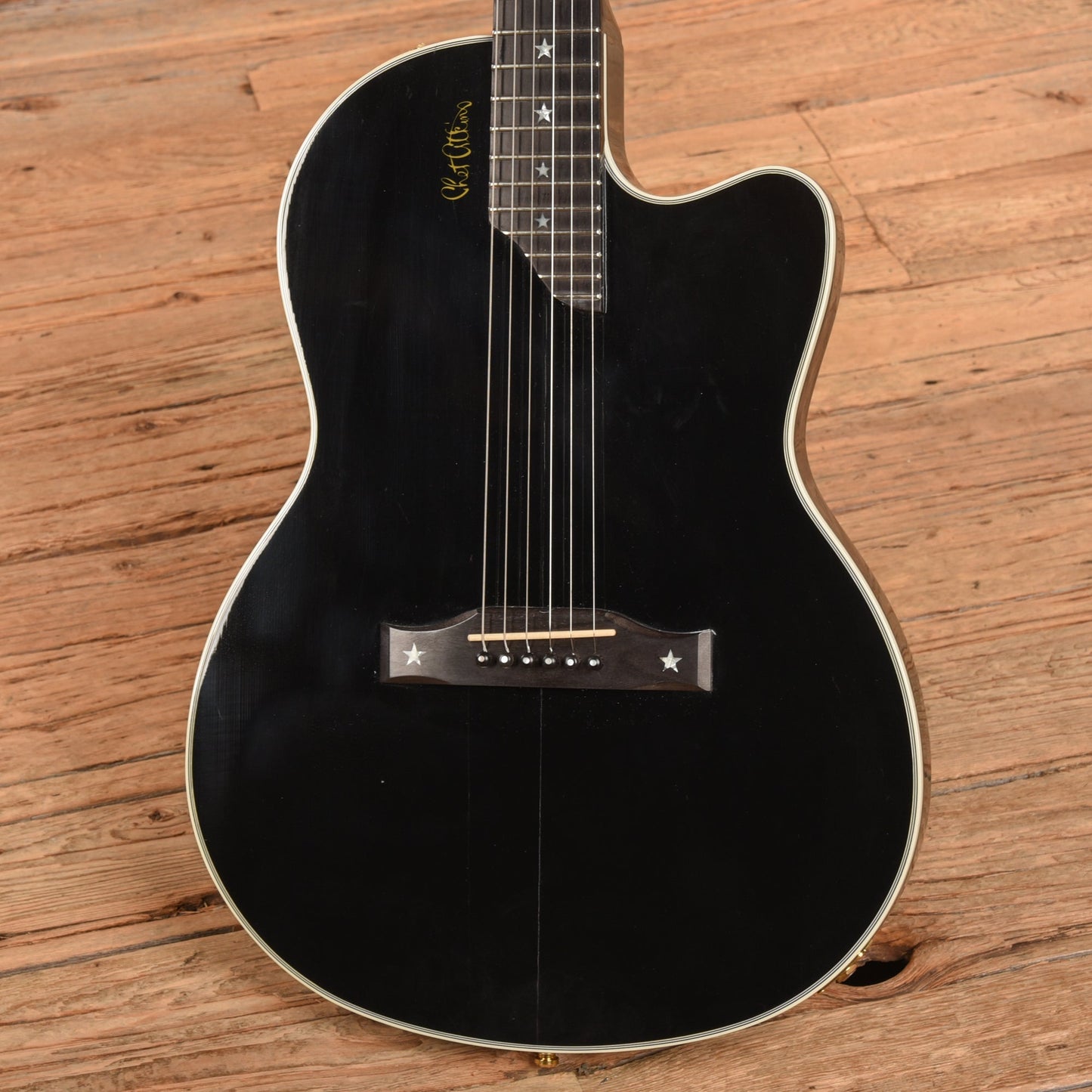 Gibson Chet Atkins SST 6 String Black 1998 - Dave Amato of REO Speedwagon