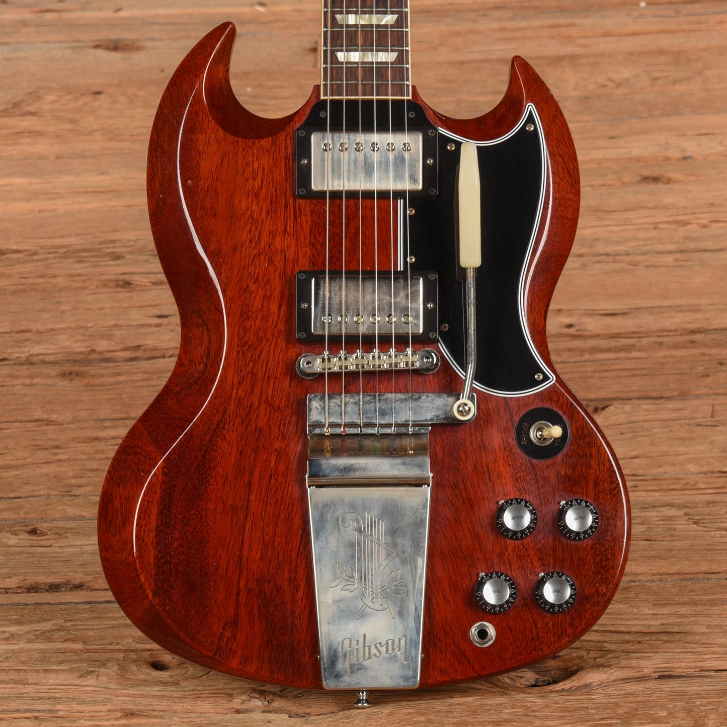 Gibson Custom Murphy Lab 1964 SG Standard Reissue With Maestro Ultra Light Aged Cherry Red 2023