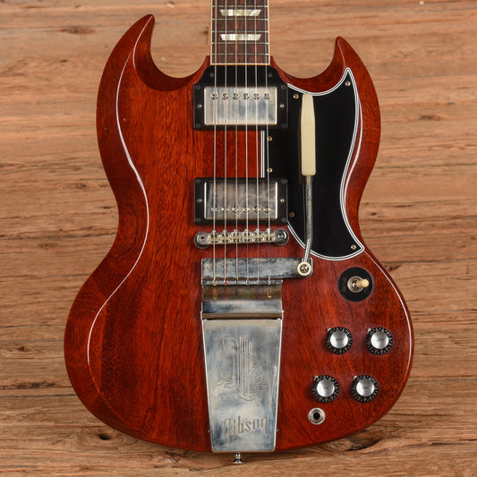 Gibson Custom Murphy Lab 1964 SG Standard Reissue With Maestro Ultra Light Aged Cherry Red 2023