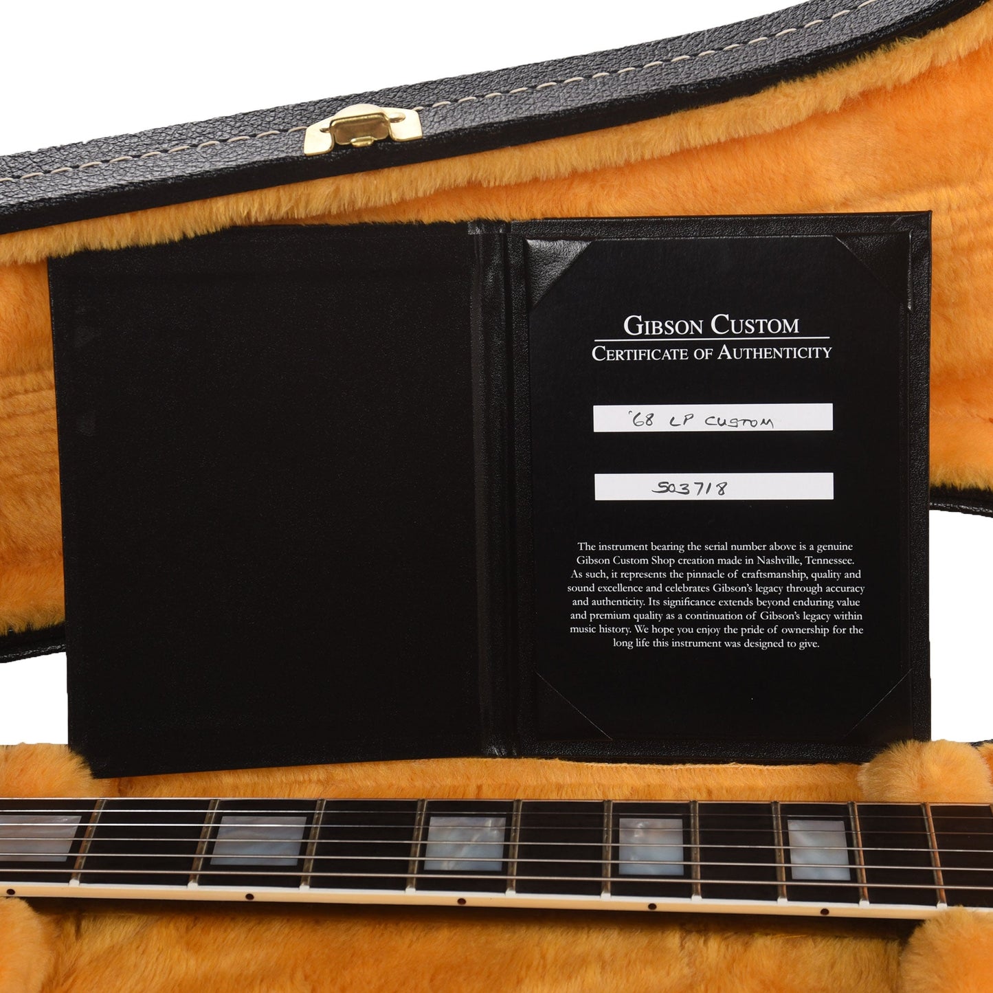 Gibson Custom Shop 1968 Les Paul Custom "CME Spec" Ebony VOS w/Custom "S" Buckers